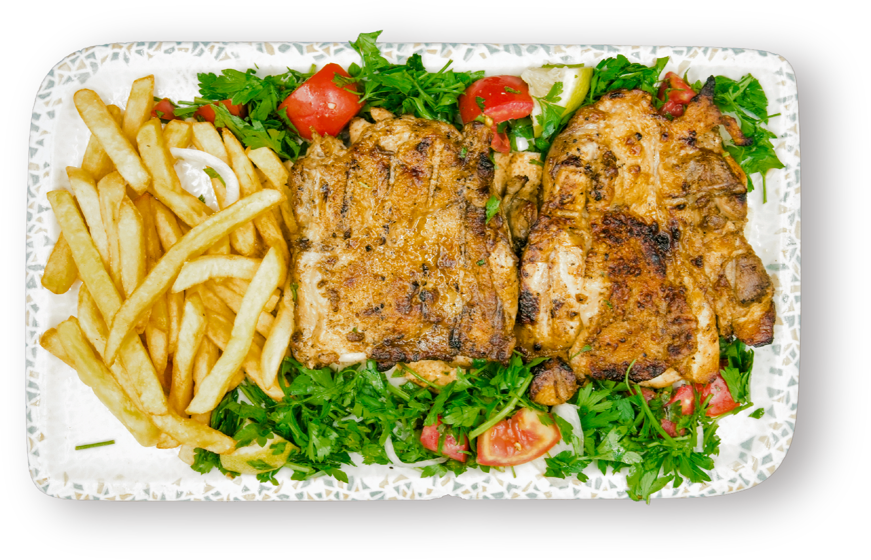 نص دجاج مسحب
